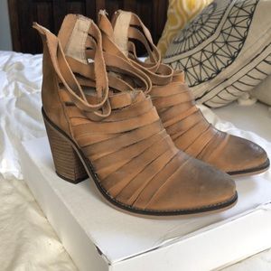 Free People Tan Booties